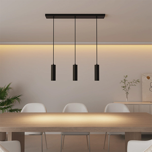 Calex pendels GU10 | 3 stuks met plafondplaat | 1.5 meter | Zwart  LCA01181 - 3