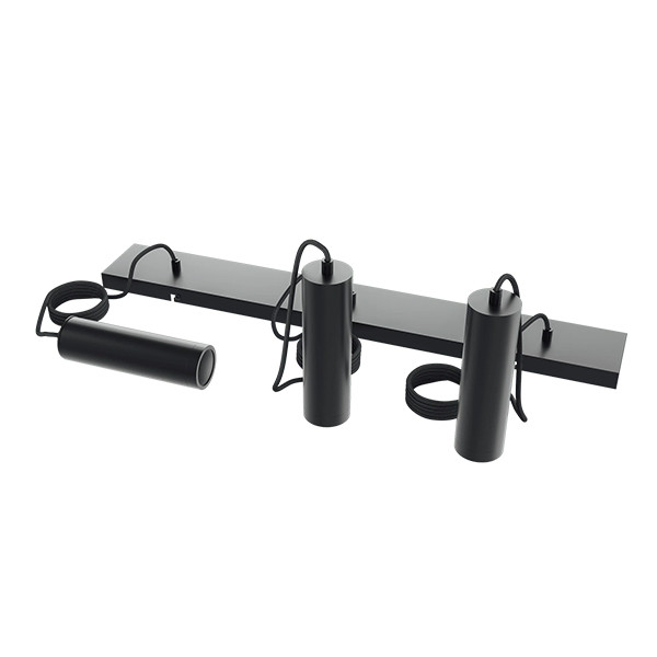 Calex pendels GU10 | 3 stuks met plafondplaat | 1.5 meter | Zwart  LCA01181 - 4