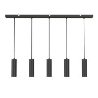 Calex pendels GU10 | 5 stuks met plafondplaat | 1.5 meter | Zwart  LCA01182