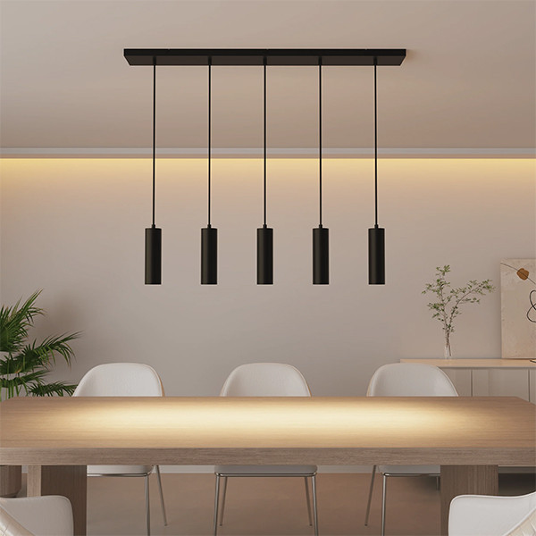 Calex pendels GU10 | 5 stuks met plafondplaat | 1.5 meter | Zwart  LCA01182 - 3