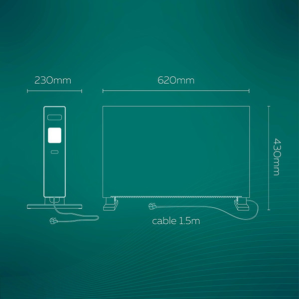 Calex slimme convectorkachel | 2000W | Wit  LCA00816 - 3