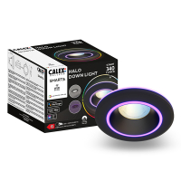 Calex slimme inbouwspot | Halo | Zwart | RGB + 2700-6500K | 6.5W  LCA00814