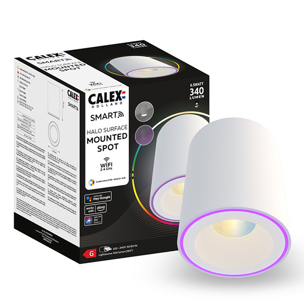 Calex slimme opbouwspot | Halo | Wit | RGB + 2700-6500K | 6.5W  LCA00811 - 1