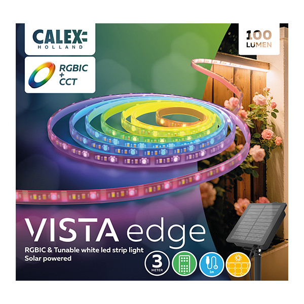 Calex solar ledstrip voor buiten | 4 meter | Oplaadbaar | RGB + 2700-6500K | 100 lumen | IP44 LCA01278 - 3