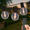 Calex solar lichtsnoer 10 meter | Vista | 2700K | 20 lampjes | 35 lumen | 3W | Zwart  LCA01176 - 3