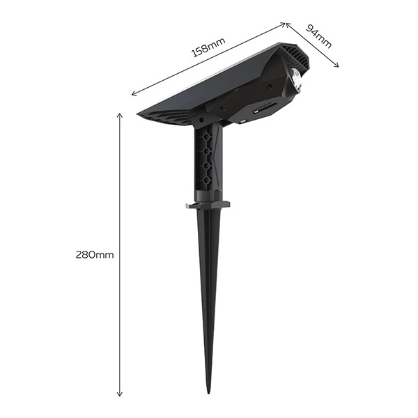 Calex solar prikspots | Padoa | 2700K | 65 lumen | IP44 | 0.5W | Zwart | 2 stuks  LCA01169 - 6