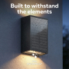 Calex solar wandlamp | Up & Down | Rechthoek | 2700K | 45 lumen | IP65 | 1W | Zwart LCA01275 - 4
