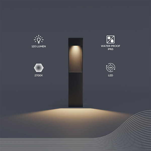 Calex tuinlantaarn | Terni | 2700K | 120 lumen | IP65 | 7W | Zwart  LCA01167 - 2