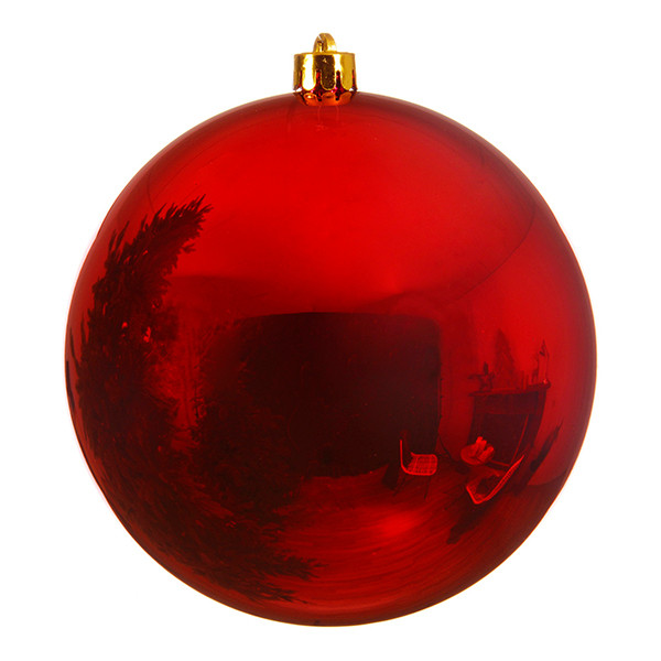 Kerstbal | Ø 14 cm | Glanzend | Kerstrood | 1 stuk | Decoris LLU00368 - 1