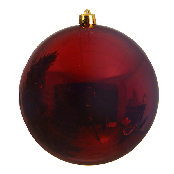 Kerstbal | Ø 14 cm | Glanzend | Ossenbloed | 1 stuk | Decoris LLU00369 - 1