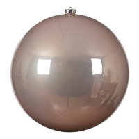 Kerstbal | Ø 14 cm | Glanzend | Poederroze | 1 stuk | Decoris LLU00371