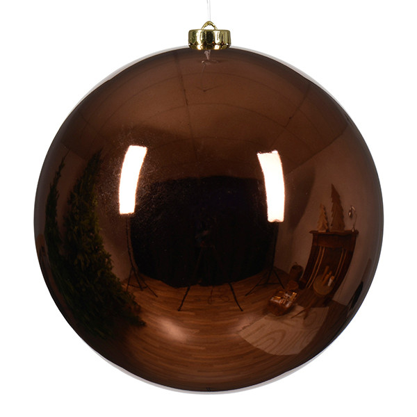 Kerstbal | Ø 20 cm | Glanzend | Espresso | 1 stuk | Decoris LLU00379 - 1