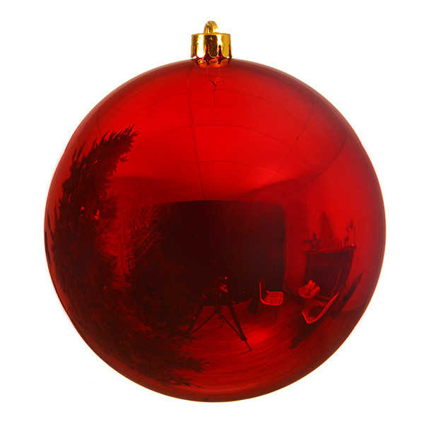 Kerstbal | Ø 20 cm | Glanzend | Kerstrood | 1 stuk | Decoris LLU00375 - 1