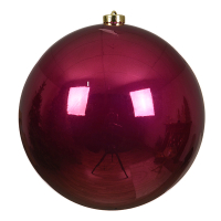 Kerstbal | Ø 20 cm | Glanzend | Ossenbloed | 1 stuk | Decoris LLU00376