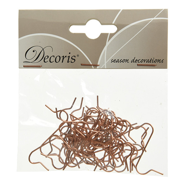 Kerstbalhaakjes | Koperkleurig | 50 stuks | Decoris LLU00400 - 1
