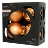 Kerstballen | Ø 10 cm | Glanzend en mat | Brandy | 4 stuks | Decoris LLU00391 - 1