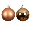 Kerstballen | Ø 10 cm | Glanzend en mat | Brandy | 4 stuks | Decoris LLU00391 - 2
