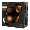 Kerstballen | Ø 10 cm | Glanzend en mat | Espresso | 4 stuks | Decoris LLU00365 - 1