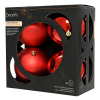 Kerstballen | Ø 10 cm | Glanzend en mat | Kerstrood | 4 stuks | Decoris LLU00361 - 1