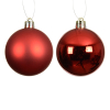 Kerstballen | Ø 10 cm | Glanzend en mat | Kerstrood | 4 stuks | Decoris LLU00361 - 2