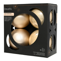 Kerstballen | Ø 10 cm | Glanzend en mat | Parel | 4 stuks | Decoris LLU00364
