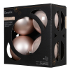 Kerstballen | Ø 10 cm | Glanzend en mat | Poederroze | 4 stuks | Decoris LLU00390 - 1