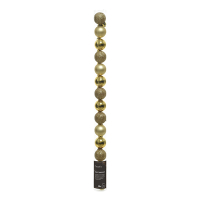 Kerstballen | Ø 3 cm | Glanzend, mat en glitter | Goud | 14 stuks | Decoris LLU00331