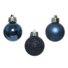 Kerstballen | Ø 3 cm | Glanzend, mat en glitter | Nachtblauw | 14 stuks | Decoris LLU00336 - 2