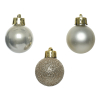 Kerstballen | Ø 3 cm | Glanzend, mat en glitter | Parel | 14 stuks | Decoris LLU00334 - 2