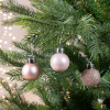 Kerstballen | Ø 3 cm | Glanzend, mat en glitter | Poederroze | 14 stuks | Decoris LLU00335 - 3