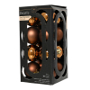 Kerstballen | Ø 4 cm | Glanzend en mat | Espresso | 16 stuks | Decoris LLU00347 - 1