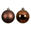 Kerstballen | Ø 4 cm | Glanzend en mat | Espresso | 16 stuks | Decoris LLU00347 - 2