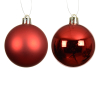 Kerstballen | Ø 4 cm | Glanzend en mat | Kerstrood | 16 stuks | Decoris LLU00343 - 2
