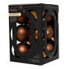 Kerstballen | Ø 6 cm | Glanzend en mat | Espresso | 12 stuks | Decoris LLU00353 - 1