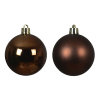 Kerstballen | Ø 6 cm | Glanzend en mat | Espresso | 30 stuks | Decoris LLU00342 - 2
