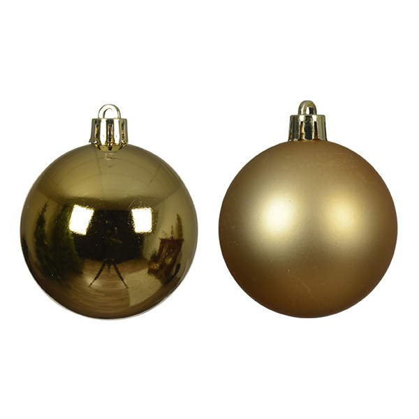 Kerstballen | Ø 6 cm | Glanzend en mat | Goud | 30 stuks | Decoris LLU00338 - 2