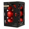 Kerstballen | Ø 6 cm | Glanzend en mat | Kerstrood | 12 stuks | Decoris LLU00349 - 1