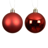 Kerstballen | Ø 6 cm | Glanzend en mat | Kerstrood | 12 stuks | Decoris LLU00349 - 2