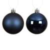 Kerstballen | Ø 6 cm | Glanzend en mat | Nachtblauw | 12 stuks | Decoris LLU00354 - 2