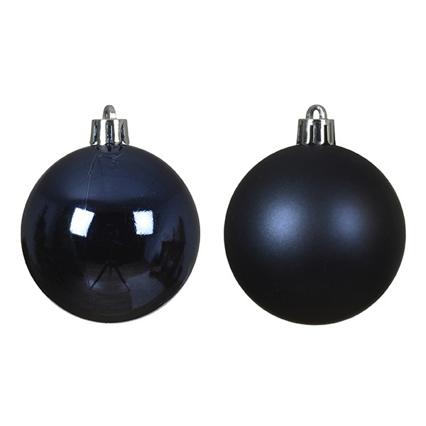 Kerstballen | Ø 6 cm | Glanzend en mat | Nachtblauw | 30 stuks | Decoris LLU00341 - 2