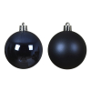 Kerstballen | Ø 6 cm | Glanzend en mat | Nachtblauw | 30 stuks | Decoris LLU00341 - 2