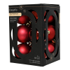 Kerstballen | Ø 6 cm | Glanzend en mat | Ossenbloed | 12 stuks | Decoris LLU00351 - 1