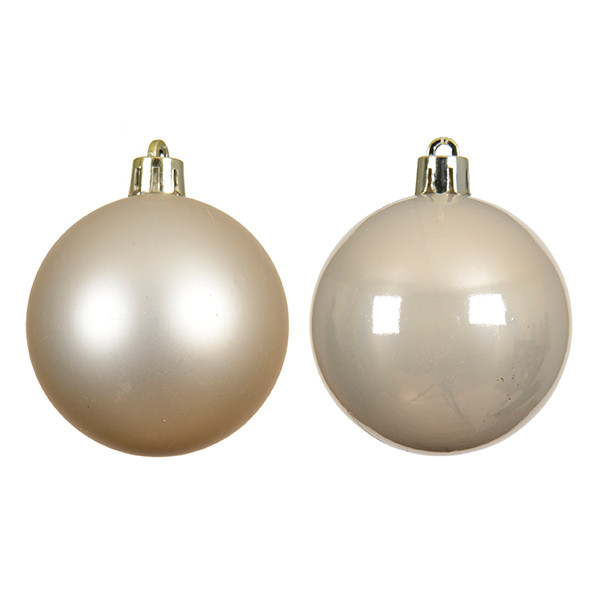 Kerstballen | Ø 6 cm | Glanzend en mat | Parel | 12 stuks | Decoris LLU00352 - 2
