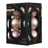Kerstballen | Ø 6 cm | Glanzend en mat | Poederroze | 12 stuks | Decoris LLU00386 - 1