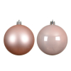 Kerstballen | Ø 6 cm | Glanzend en mat | Poederroze | 12 stuks | Decoris LLU00386 - 2