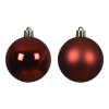 Kerstballen | Ø 8 cm | Glanzend en mat | Kerstrood | 6 stuks | Decoris LLU00355 - 2