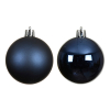 Kerstballen | Ø 8 cm | Glanzend en mat | Nachtblauw | 6 stuks | Decoris LLU00360 - 2