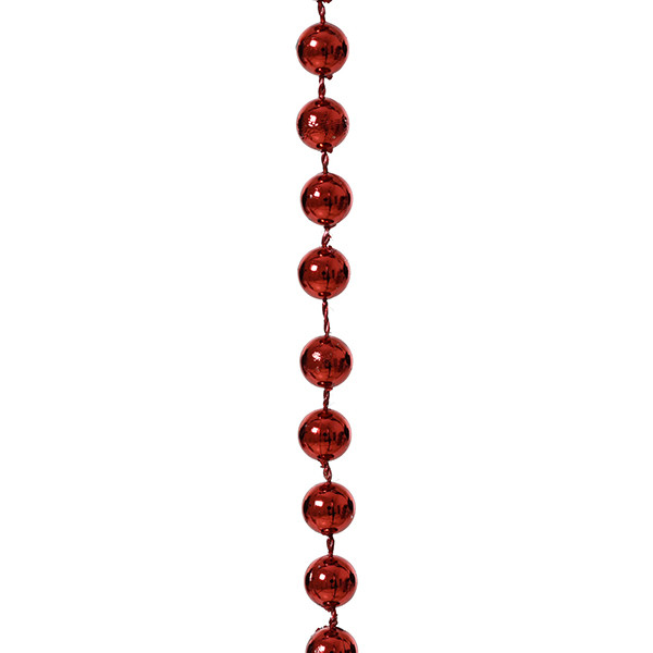 Kralenslinger kerstboom | 10 meter | Ø 0,8 cm | Ossenbloed | Decoris LLU00326 - 2
