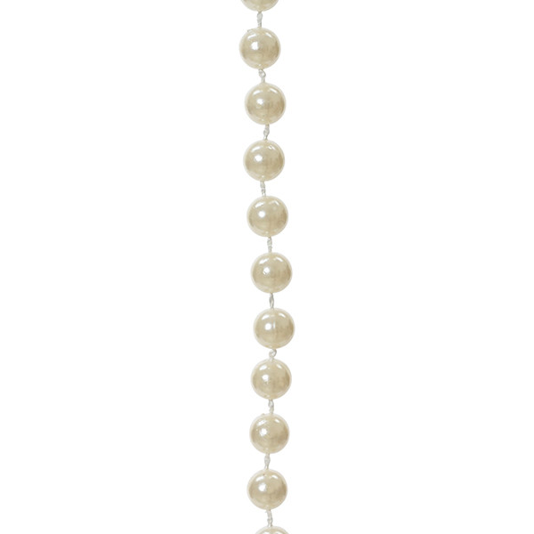 Kralenslinger kerstboom | 10 meter | Ø 0,8 cm | Parel wit | Decoris LLU00325 - 2