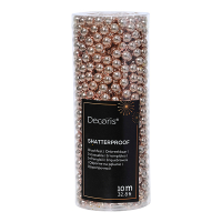 Kralenslinger kerstboom | 10 meter | Ø 0,8 cm | Poederroze | Decoris LLU00327